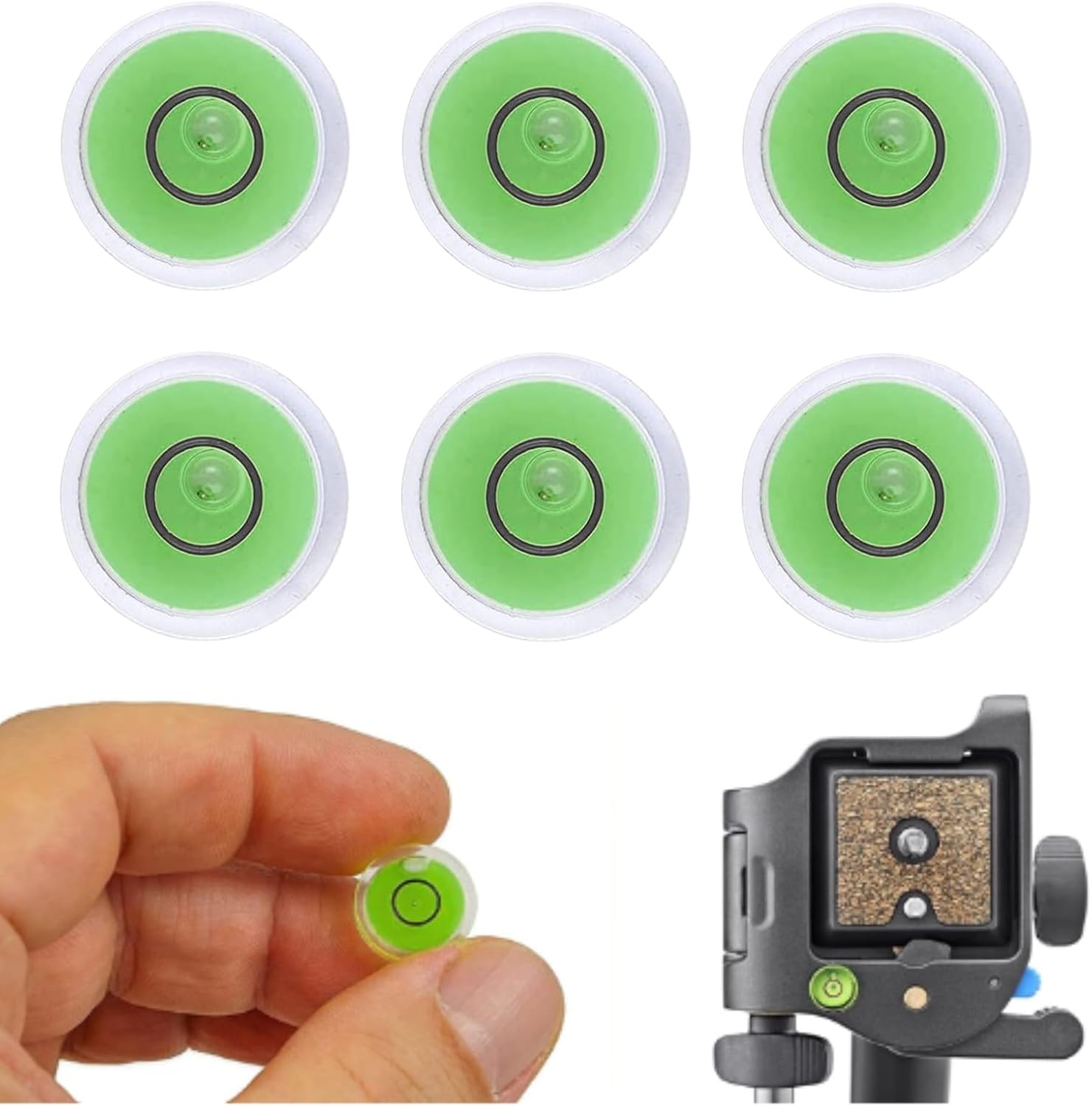 Mini Bolla a Livello Rotondo, Mini Strumento Di Misurazione, 6 Pezzi Bolla a Livello Rotondo, Mini Bolla Rotonda a Livello, Bolla Di Livello 15 mm, Livelle a Bolla Rotonde, Mini Livella Circolare - Honorern