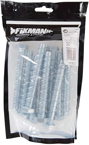 513133 - Bulloni per calcestruzzo, M12 x 100 mm, confezione da 10 - Honorern