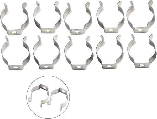 10 clip a molla in acciaio per attrezzi, resistenti, ideali per garage, armadi e cortili (35 mm) - Honorern