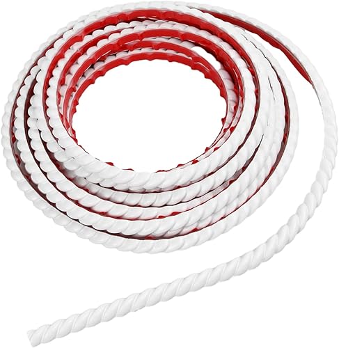 5 m Modanature Flessibili e Rifiniture, Finiture Flessibili per Modanature da Parete, Rivestimento da Parete Autoadesivo per la Casa per Armadio, Cornici di Specchi, Bianco, 5 m x 1 cm - Honorern