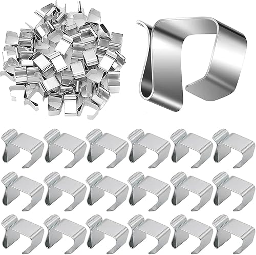 60 Pezzi Ganci per Grondaia, Ganci per Grondaia Luci di Natale, Clip per Cavi da Esterno, Fermacavi per Luce Fata per Decorazioni Natalizie Festival Luci Esterne per Corde - Honorern