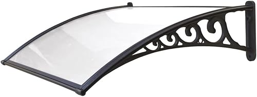 VERDELOOK Naxos, Pensilina modulabile tettoia in policarbonato Compatto, 120x80 cm, Bianco Satinato - Honorern