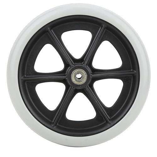 1pc 8 pollici ruota anteriore sedia a rotelle antiscivolo in gomma sostituzione singola ruota cuscinetto diametro interno 8mm/0,3 pollici - Honorern