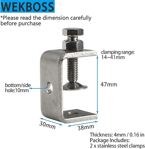 Morsetti a C Piccoli per La Lavorazione Del Legno 21 MM Morsetti Per Saldatura In Acciaio Inossidabile Set Universale In Metallo per Il Montaggio con Apertura a Mascella Larga(6 Pezzi) - Honorern