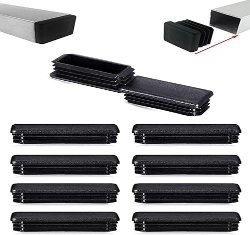 Zaky Tappi rettangolari in plastica per tubi, 80 x 20 mm, per tubi rettangolari e sedie, 20 pezzi - Honorern