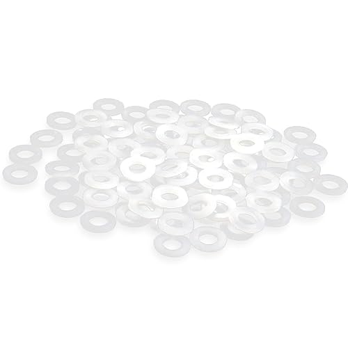 Rondelle in plastica, 100 pezzi, rondelle in plastica, M6/M8, in nylon, 1,5 mm, rondelle in plastica, per fai da te, moto (M6-12 mm) - Honorern