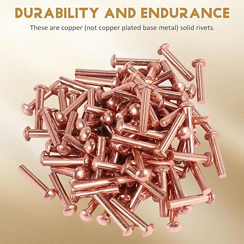 100 Pz 5/64 Pollici X 25/64 Pollici a Testa in Rame Rivetti Elementi di Fissaggio - Honorern