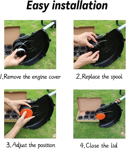 Viilich 6 bobine di filo di ricambio, per tagliaerba a batteria Einhell GE-CT 18/28 Li e GE-CT 18/28 Li TC, per bobina di filo di ricambio Einhell TLE-03, 2 ricambio copertura bobina TLE-03-1 - Honorern