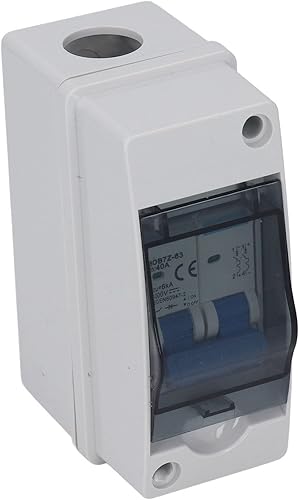 Interruttore Magnetotermico 40A DC Coperchio Protettivo Trasparente Interruttore Magnetotermico Miniaturizzato con Scatola di Distribuzione IP65 1000V - Honorern