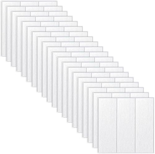 20 adesivi 3D in schiuma a forma di mattoni, autoadesivi 3D, piastrelle in pietra, pannelli in schiuma morbida per cucina, camera da letto, soggiorno (legno) - Honorern