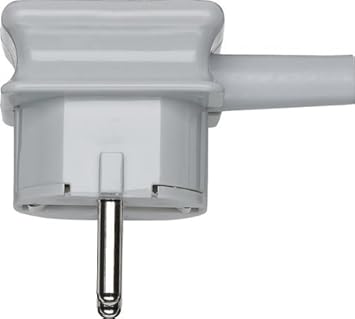 Merten MERT 120963 - Spina Schuko infrangibile, con tappo antipiega, colore: grigio, 120963 - Honorern