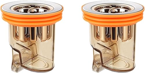 Scarico a pavimento per doccia, per la prevenzione del riflusso, per tubi DN40 e 50 mm, anti-odore, per cucina e bagno, 4 pezzi - Honorern