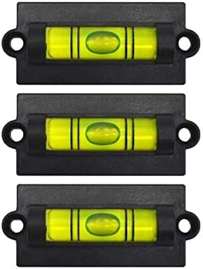 Acrilico 59 mm (L) x 25 mm (W) Verde [3 confezioni] Mini livella a bolla quadro quadro avvitabile - Honorern