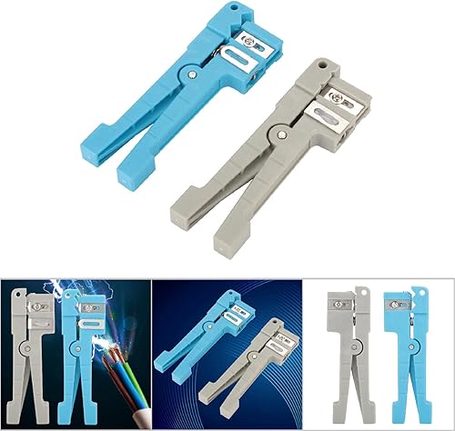 Stripper per fibre ottiche 45-163 45-162 Fibra ottica Stripper Cavo coassiale Utensile di taglio per spelare la fibra Simplex e una varietà di cavi in fibra ottica(45-162+45-163) - Honorern