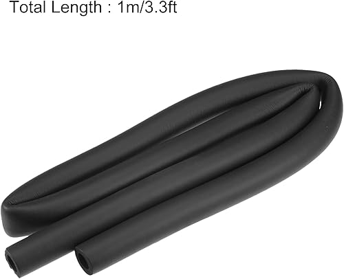 QUARKZMAN Tubo in Schiuma per Supporto Maniglia, Isolamento Tubi Esterno Rivestimento Tubi, 13mm(1/2') ID 23mm OD 1m Nero - Honorern