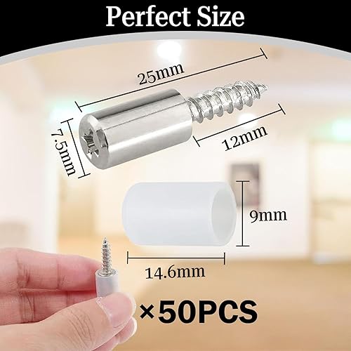 50 Pezzi Supporto Scaffale Armadio per Mensole Perni per Pannelli Perni per Mensole a Vite può Essere Utilizzato su Librerie Vetrine Mobili Credenze e Ripiani Della Dispensa - Honorern