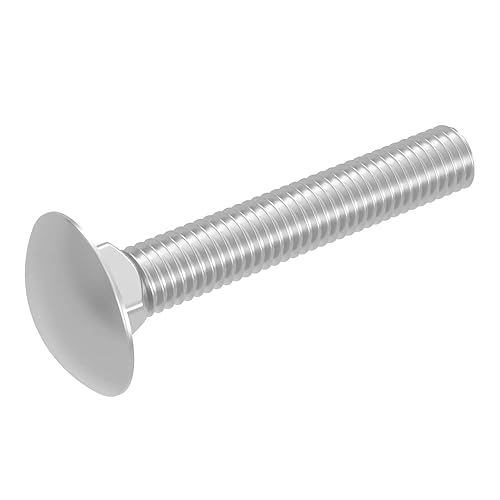 Vite a testa tonda piatta con attacco quadrato, filettatura completa, M10 x 60 mm, in acciaio inox V2A VA A2, DIN 603/ISO 8677, 20 pezzi - Honorern