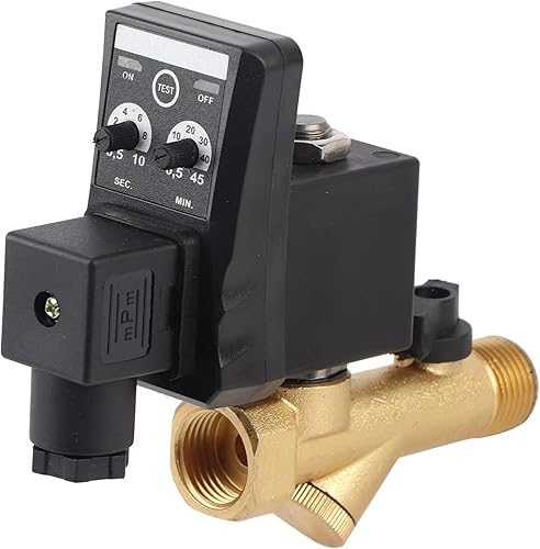 Walfront G1/2 DN15 Valvola di Scarico Automatica in Ottone Valvola di Scarico Elettronica a Tempo per la Gestione Condensa Compressore Aria (AC230V) - Honorern