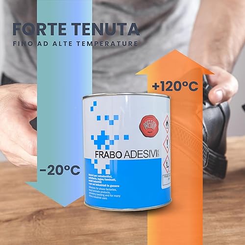 Colla per Tessuti, Gommapiuma, Legno, Pannelli Fonoassorbenti - Forte per Tappezzeria e Fai da Te - A Pennello 850 gr - Made in Italy - Honorern