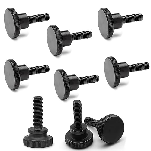 Viti Zigrinate M6 × 30 Mm, Viti Zigrinate In Acciaio, Vite Zigrinata a Testa Alta, Vite Di Fissaggio In Lega Di Zinco Nera, Viti Zigrinate, Per Dispositivi Meccanici, Strumentazione, Elettrodomestici. - Honorern