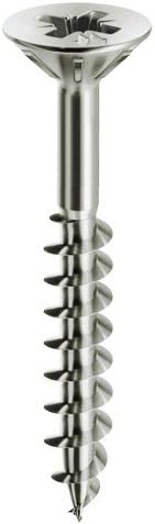 1205383 Viti Panel-Vit 'Parzialmente Filettata' Chrometing Testa Piana, 4 x 35 mm, 500 Pezzi - Honorern