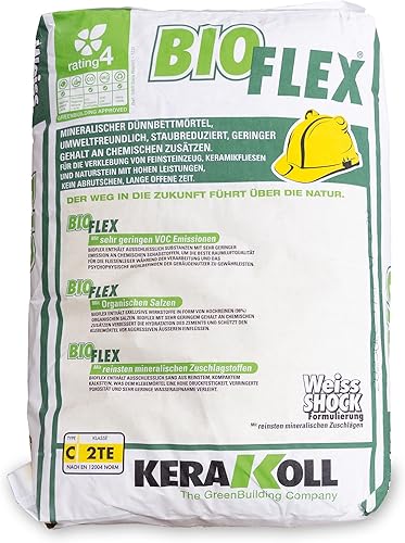 Adesivo minerale deformabile eco-compatibile per incollaggio 25Kg Bioflex S1 Kerakoll - Colore: BIANCO - Honorern