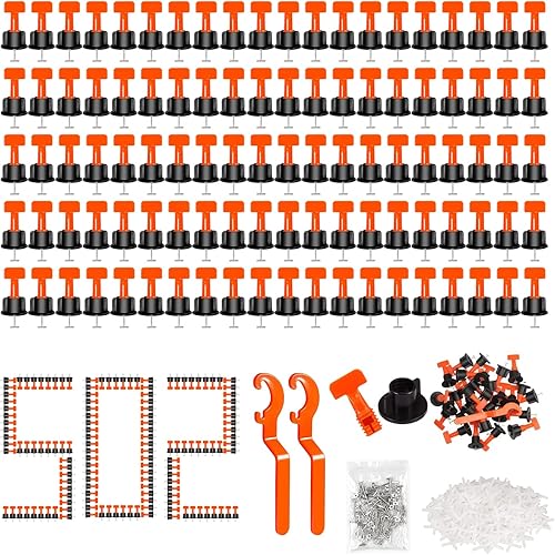 1104 pezzi Distanziatori per Piastrelle Livellatori per Piastrelle Cunei per Piastrelle con Croci di Piastrelle 2 mm e 3 mm Chiave per piastrelle per Piastrelle da Parete e da Pavimento Riutilizzabile - Honorern