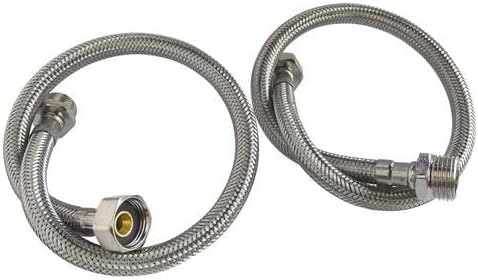 SOMATHERM FOR YOU - connessione Lotto 2 flessibile Sanitari diritto maschio 12/17 (3/8) - dado girando a destra femminili 12/17 (3/8) - Lunghezza 50 cm - DN8 - Honorern