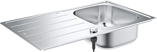GROHE K200 | 1 vasca| Lavello da cucina - sopratop reversibile | include: piletta automatica, sifone, set di installazione | Acciaio inox |31552SD1 - Honorern