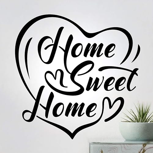Home Sweet Home Wall Sticker Hall Living Room Decal Citazione Motivational Art Stickers Kitchen Decor Camera da letto Citazioni Benvenuto trasferimenti rimovibili fai da te Corridoio Vinile Scrittura - Honorern