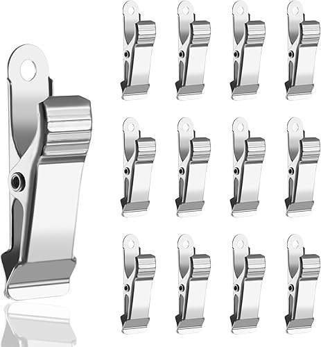 Confezione da 12 mini clip in metallo, 4 x 1.3 cm, piccole clip a molla robuste, clip a coccodrillo, clip per tende, mollette per cucina, casa, ufficio e scuola per fili, foto, tende - Honorern