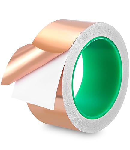 Nastro Lamina Rame 30mm x 20m, Rame Foil Tape, Nastro in Schermatura EMI, Nastro Bifacciale Conduttivo in Pellicola di Rame, per Artigianato, Schermatura EMI, Riparazioni Elettriche - Honorern