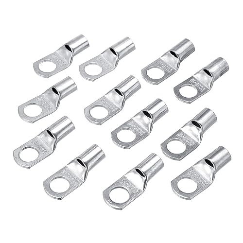 12 Pezzi Capicorda In Rame Terminale Connettore Filo 2 Awg 35Mm² Foro 10Mm Terminali In Rame Stagnato Conne - Honorern
