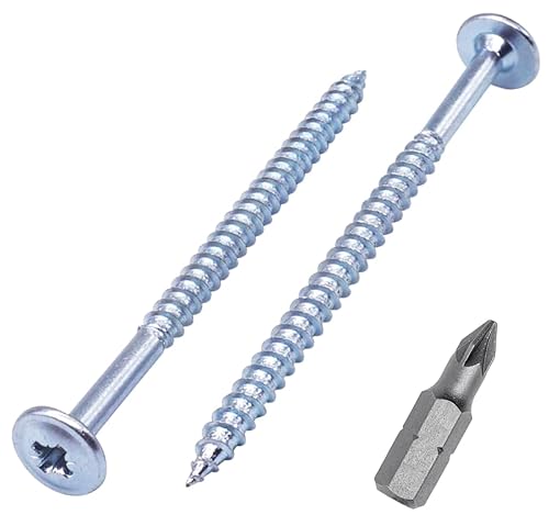 SKIR'CO 40 viti in acciaio zincato 4,0 x 65 mm argento legno viti in metallo, testa wafer, Pozidriv, autofilettanti - Honorern