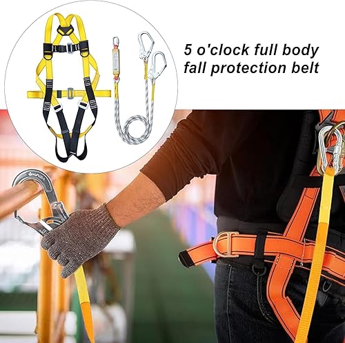 Imbracatura Anticaduta - Cintura Di Sicurezza All Protection, Kit Di Sicurezza Per Arrampicata | Cinture Multiuso Per Protezione Anticaduta, Cintura Per Lavoro Aereo Con Corda Di Salvataggio Per La Si - Honorern