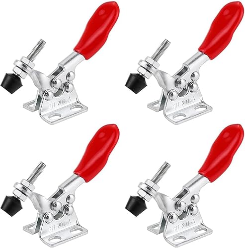 4 Pezzi Morsetto a Ginocchiera, Morsetto a Ginocchiera Orizzontale Chiusura a Tensione Morsetto a Ginocchiera Orizzontale per Saldatura/Macchinari/Carpenteria - Honorern