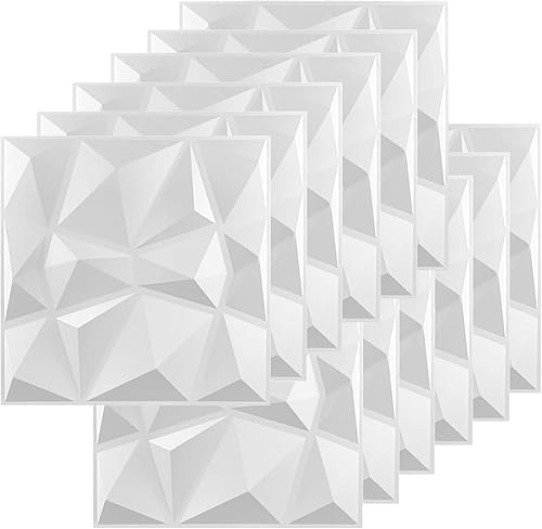 Pannelli da parete 3D, 12 pezzi, 3D, pannelli 3D, pannelli da parete 3D, pannelli da parete 3D, pannelli da soffitto, pannelli da gioco, carta da parati per soggiorno, camera da letto - Honorern