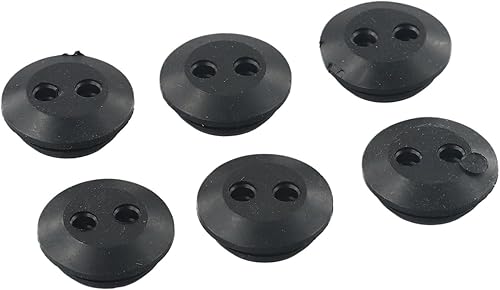 Per HPLIVE - 6 occhielli in gomma per serbatoio carburante, 2 fori, guarnizione per serbatoio del carburante, guarnizione per serbatoio di benzina per decespugliatore, tagliabordi, parti tosaerba - Honorern