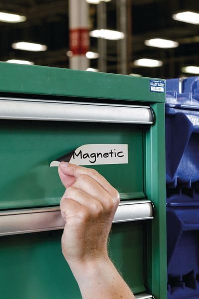 Banda magnetica 10 m di larghezza di 30 o 50 mm. Etichette magnetiche in rotolo bianche cancellabili, riutilizzabili e scrivibili Nastro adesivo magnetico flessibile tagliabile. (Larghezza 50 mm) - Honorern