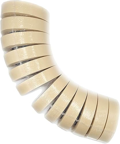 Nastro di carta per mascheratura, verniciatura, 50m x 25mm, Torre da 12 rotoli - Honorern