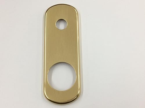 PLACCA BOCCHETTA ROSETTA GHIDINI PER PORTA - PORTA BLINDATA OTTONE LUCIDO 61X179 CON FORO PER DEFENDER D 46-47 - ADATTABILE SU PLACCA DIERRE - Honorern