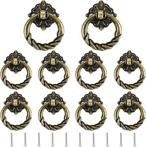 JINXM 10 Pezzi Di Maniglie Per Porte Maniglie Per Cassetti Retrò Maniglie Per Armadietti Per il Trucco Maniglie Per Mobili Maniglie Con Viti - Honorern
