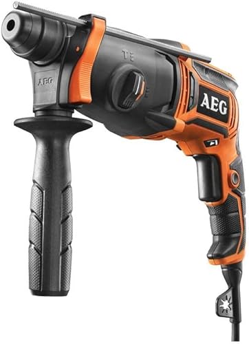 AEG BH 24 IE Tassellatore a Batteria SDS-PLUS a 2 Modalità 24 mm, Motore da 800 Watt, con Impugnatura Ergonomica e Funzione di Bloccaggio, con Astina di Profondità e Cavo di 4m - Honorern