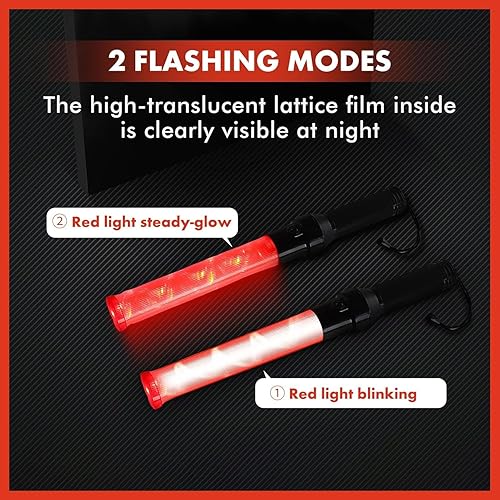 Bastone di Controllo Del Traffico, LED Segnale Stradale A Baionetta Torcia A Semaforo Bacchetta di Controllo Del Traffico Per Il Controllo Del Traffico Per Emergenza In Campeggio All'Aperto - Honorern