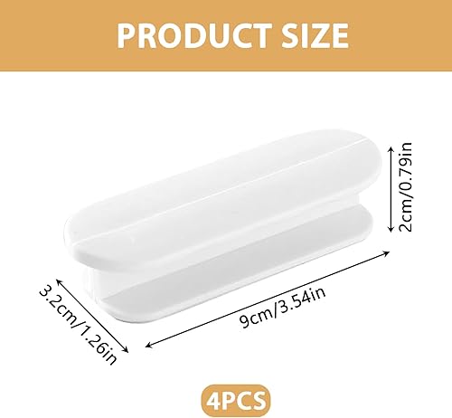 4 Pezzi Maniglie Autoadesive per Porte Set, Senza Foratura Maniglie Autoadesive per Balconi, Finestre, Maniglie Autoadesive per Porte per Cassetti, Armadi, Mobili (Bianco) - Honorern