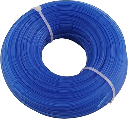 1 filo da falciatura da 6 mm per decespugliatori elettrici e a benzina, 100 m, in nylon, per tagliare l'erba - Honorern
