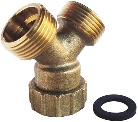 SOMATHERM FOR YOU - derivazione 2 corsie di svolta dado 20/27 M20 / 27 20/27 ottone -Fitting Y-alimentazione 2 20/27 infissi come una lavatrice o lavastoviglie - Honorern