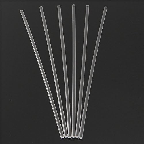 GOZAR 6Pcs 300 * 6Mm Tondino Acrilico Trasparente Rod Solido - Honorern