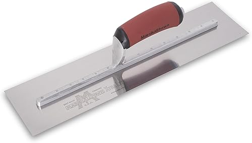 Spatola lisciante Marshalltown in acciaio inox con manico curvo Durasoft, dimensioni: 356x102 mm - Honorern