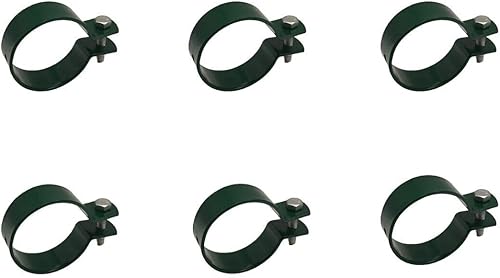 Fascetta per recinzione, fascetta di fissaggio, 60 mm, colore verde, per recinzione, rete metallica, 6 pezzi - Honorern